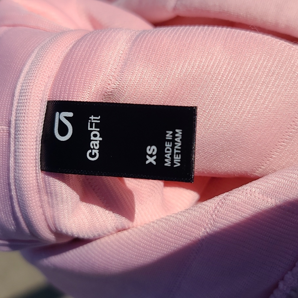 GAPFIT GAP Pink Quilted Pullover Hoodie XS Minimalist Lounge Athleisure Soft - Picture 11 of 15